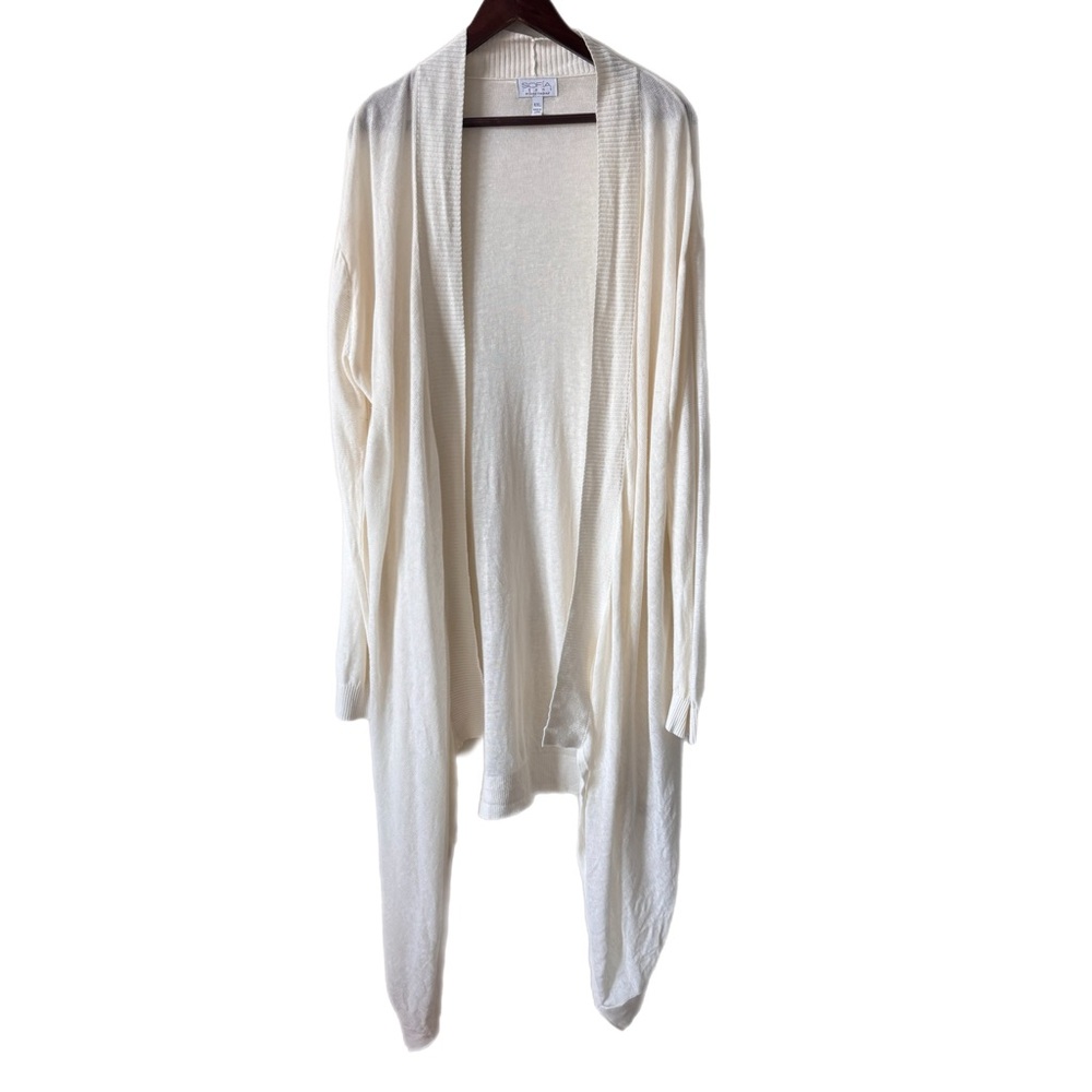 SOFIA VERGARA Cardigan Topper Kimono Longline Capsule Linen Blend Sz XXL/XXXL